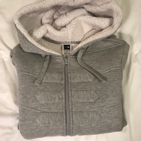 The North Face Tops - The North Face fuzzy Zip-Up hoodie